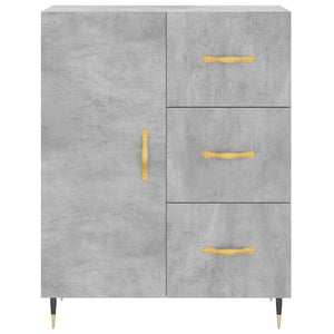 Credenza-Buffet-Armadio da cucina Grigio Cemento 69,5x34x180 cm in Legno Multistrato 105082