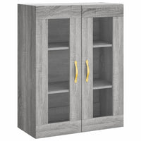 Credenza-Buffet-Armadio da cucina Grigio Sonoma 69,5x34x180 cm in Legno Multistrato 245224