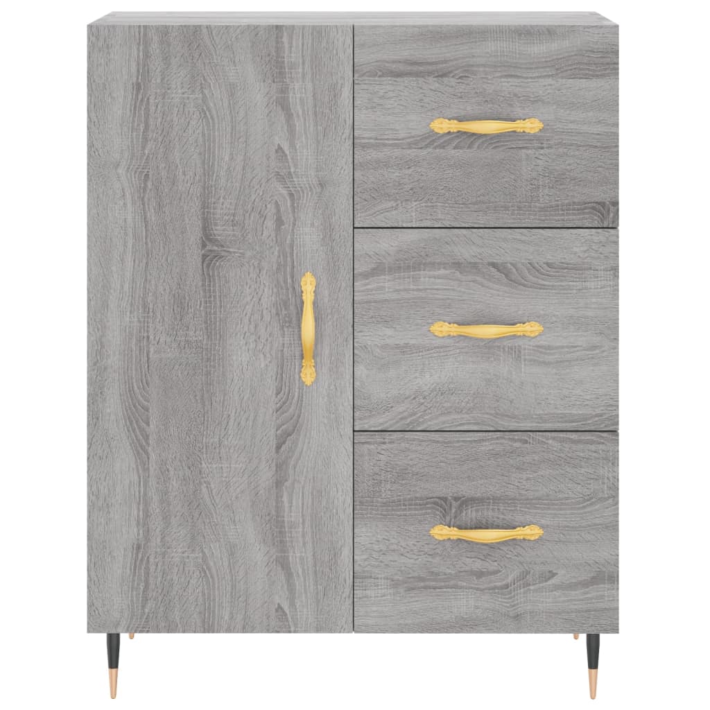 Credenza-Buffet-Armadio da cucina Grigio Sonoma 69,5x34x180 cm in Legno Multistrato 245224