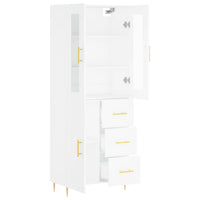 Credenza Bianca 69,5x34x180 cm in Legno Multistrato 3198457