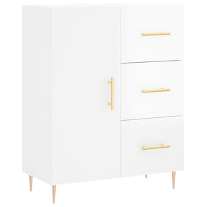 Credenza Bianco Lucido 69,5x34x180 cm in Legno Multistrato 3198459