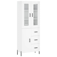 Credenza Bianco Lucido 69,5x34x180 cm in Legno Multistrato 3198475