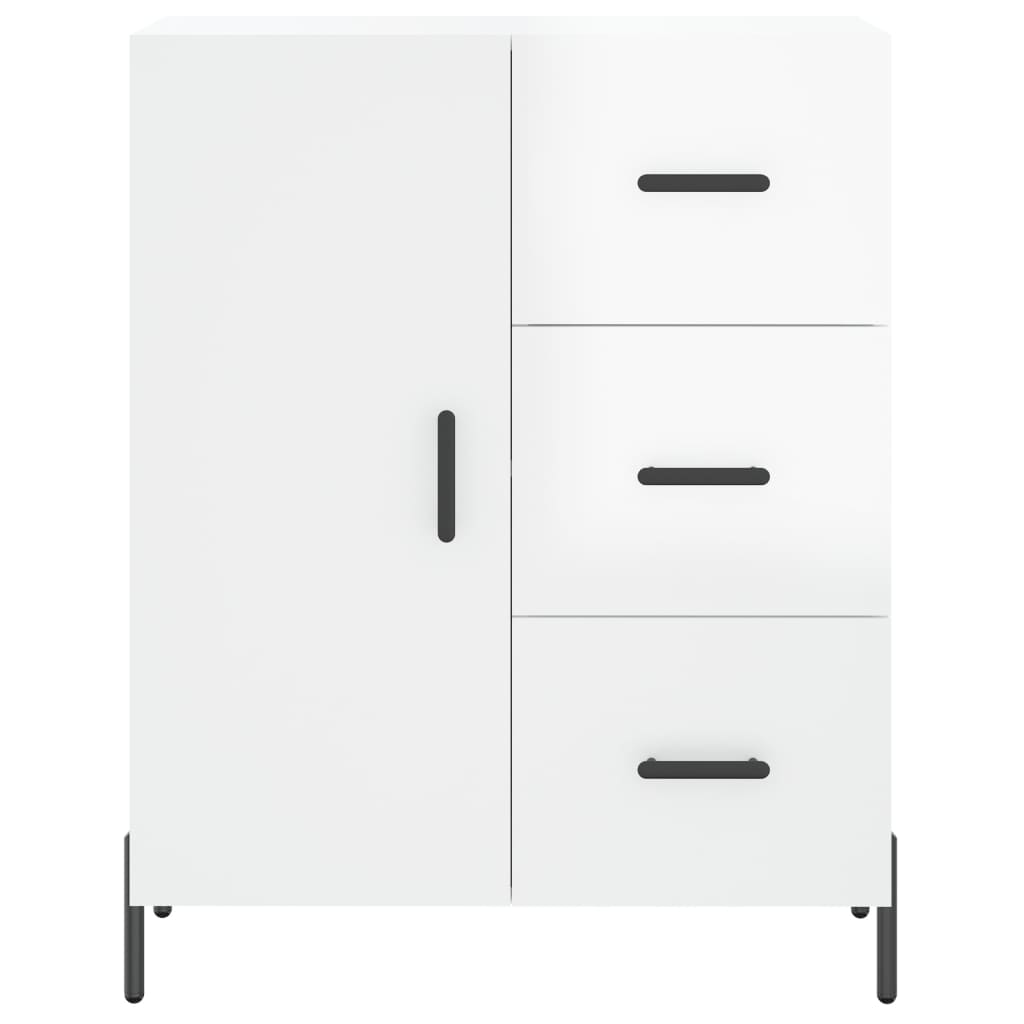 Credenza Bianco Lucido 69,5x34x180 cm in Legno Multistrato 3198475