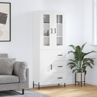 Credenza Bianco Lucido 69,5x34x180 cm in Legno Multistrato 3198475