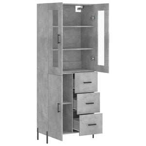 Credenza Grigio Cemento 69,5x34x180 cm in Legno Multistrato 3198477
