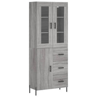 Credenza Grigio Sonoma 69,5x34x180 cm in Legno Multistratocod mxl 77616