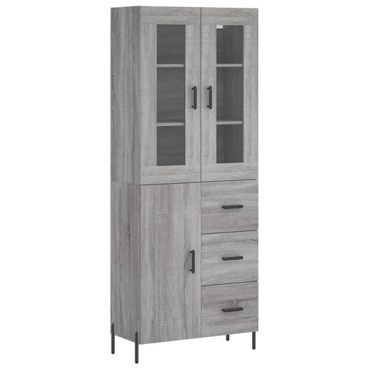 Credenza Grigio Sonoma 69,5x34x180 cm in Legno Multistratocod mxl 77616
