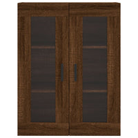 Credenza Rovere Marrone 69,5x34x180 cm in Legno Multistrato 3198480