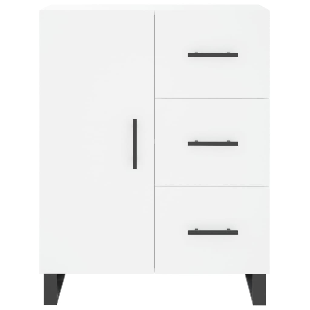 Credenza cassettiera mobile contenitore organizer cucina soggiorno salotto alto 695 x 34 x 180 cm legno ingegnerizzato bianco 02_0032630