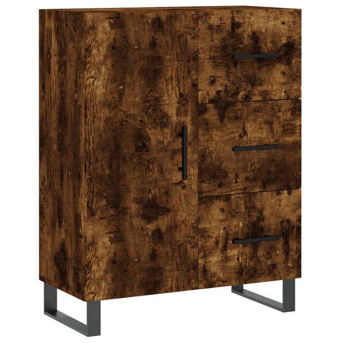 vidaXL Credenza Rovere Fumo  69,5x34x180 cm in Legno Multistrato