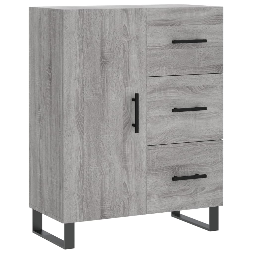 vidaXL Credenza Grigio Sonoma 69,5x34x180 cm in Legno Multistrato