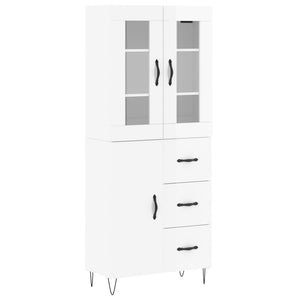 Credenza Bianco Lucido 69,5x34x180 cm in Legno Multistratocod mxl 107434