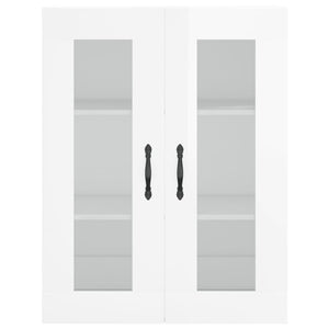 Credenza Bianco Lucido 69,5x34x180 cm in Legno Multistrato 3198499