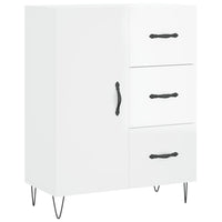 Credenza Bianco Lucido 69,5x34x180 cm in Legno Multistrato 3198499