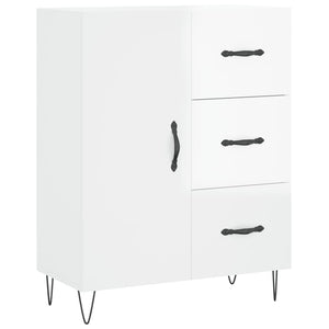 Credenza Bianco Lucido 69,5x34x180 cm in Legno Multistrato 3198499
