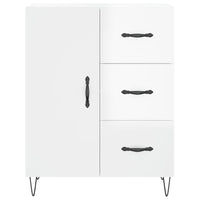 Credenza Bianco Lucido 69,5x34x180 cm in Legno Multistrato 3198499