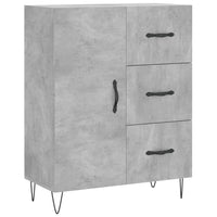 vidaXL Credenza Grigio Cemento 69,5x34x180 cm in Legno Multistrato