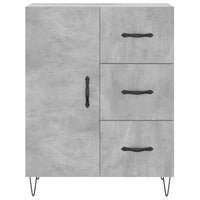 vidaXL Credenza Grigio Cemento 69,5x34x180 cm in Legno Multistrato