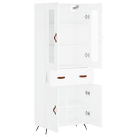 Credenza Bianca 69,5x34x180 cm in Legno Multistrato 3198505