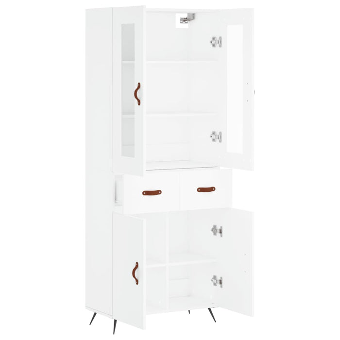 Credenza Bianca 69,5x34x180 cm in Legno Multistrato 3198505