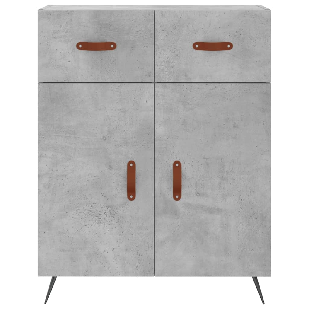 Credenza Grigio Cemento 69,5x34x180 cm in Legno Multistrato 3198509