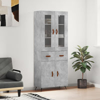 Credenza Grigio Cemento 69,5x34x180 cm in Legno Multistratocod mxl 77999