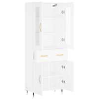 Credenza Bianca 69,5x34x180 cm in Legno Multistrato 3198513