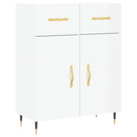 Credenza Bianco Lucido 69,5x34x180 cm in Legno Multistrato 3198515