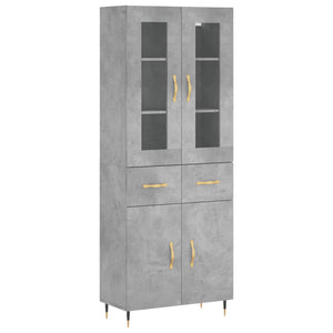Credenza Grigio Cemento 69,5x34x180 cm in Legno Multistratocod mxl 101708