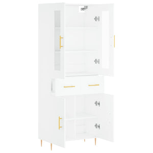 Credenza Bianca 69,5x34x180 cm in Legno Multistrato 3198521