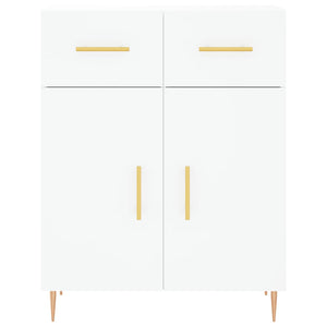 Credenza-Buffet-Armadio da cucina Bianca 69,5x34x180 cm in Legno Multistrato 998214