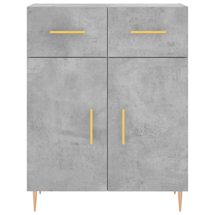 Credenza Grigio Cemento 69,5x34x180 cm in Legno Multistrato 3198525