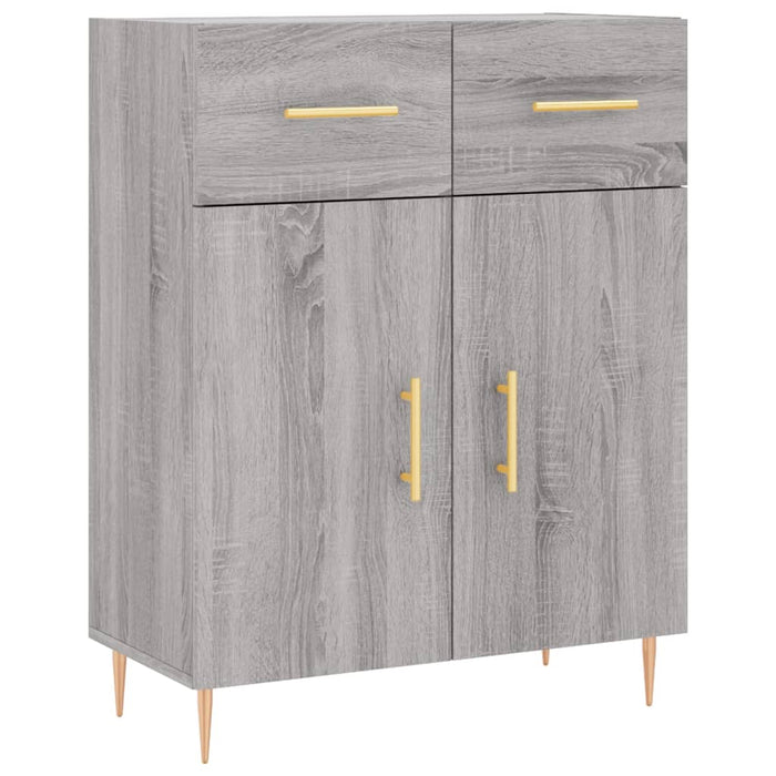 Credenza-Buffet-Armadio da cucina Grigio Sonoma 69,5x34x180 cm in Legno Multistrato 828461