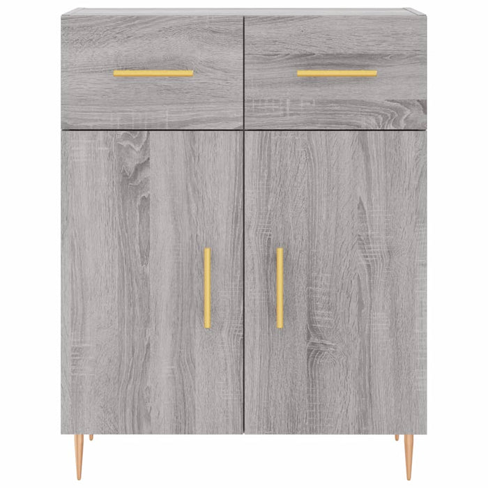 Credenza-Buffet-Armadio da cucina Grigio Sonoma 69,5x34x180 cm in Legno Multistrato 828461