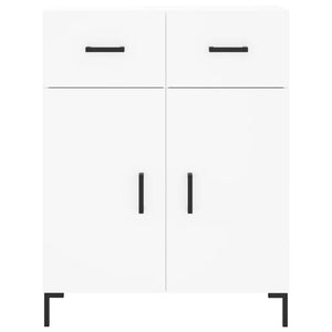Credenza cassettiera mobile contenitore organizer cucina soggiorno salotto alto 695 x 34 x 180 cm legno ingegnerizzato bianco 02_0032749