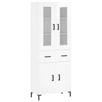 Credenza Bianco Lucido 69,5x34x180 cm in Legno Multistrato 3198531