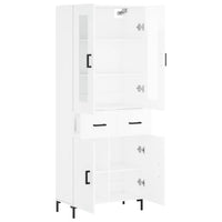 Credenza Bianco Lucido 69,5x34x180 cm in Legno Multistrato 3198531