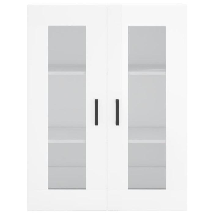 Credenza Bianco Lucido 69,5x34x180 cm in Legno Multistrato 3198531