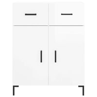 Credenza Bianco Lucido 69,5x34x180 cm in Legno Multistrato 3198531