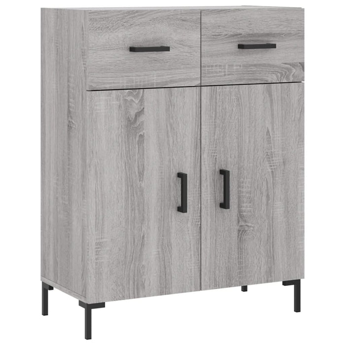 vidaXL Credenza Grigio Sonoma 69,5x34x180 cm in Legno Multistrato