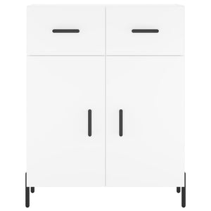 Credenza-Buffet-Armadio da cucina Bianca 69,5x34x180 cm in Legno Multistrato 577147
