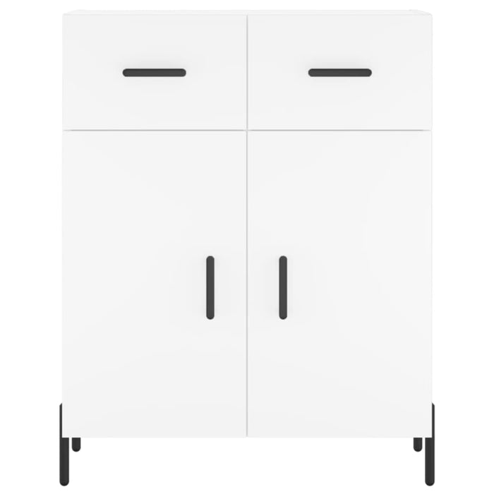 Credenza cassettiera mobile contenitore organizer cucina soggiorno salotto alto 695 x 34 x 180 cm legno ingegnerizzato bianco 02_0032693