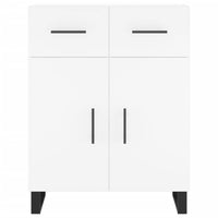 Credenza-Buffet-Armadio da cucina Bianca 69,5x34x180 cm in Legno Multistrato 679408