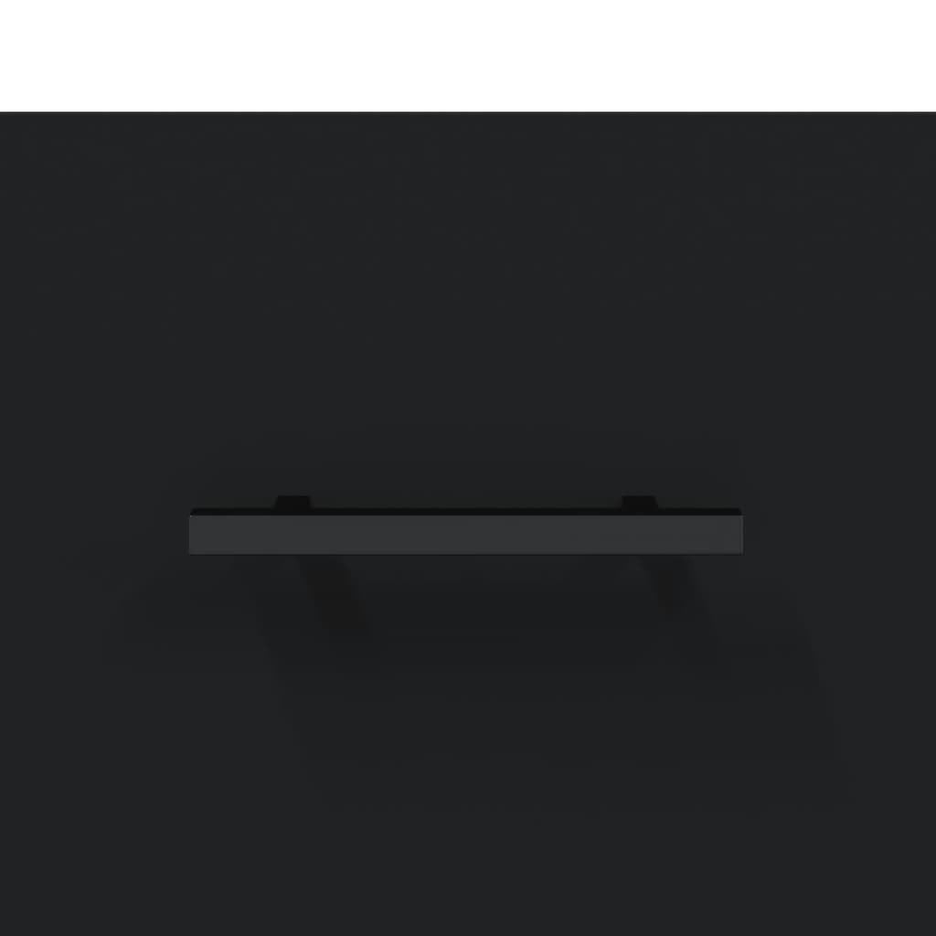 Credenza Nera 69,5x34x180 cm in Legno Multistrato 3198554