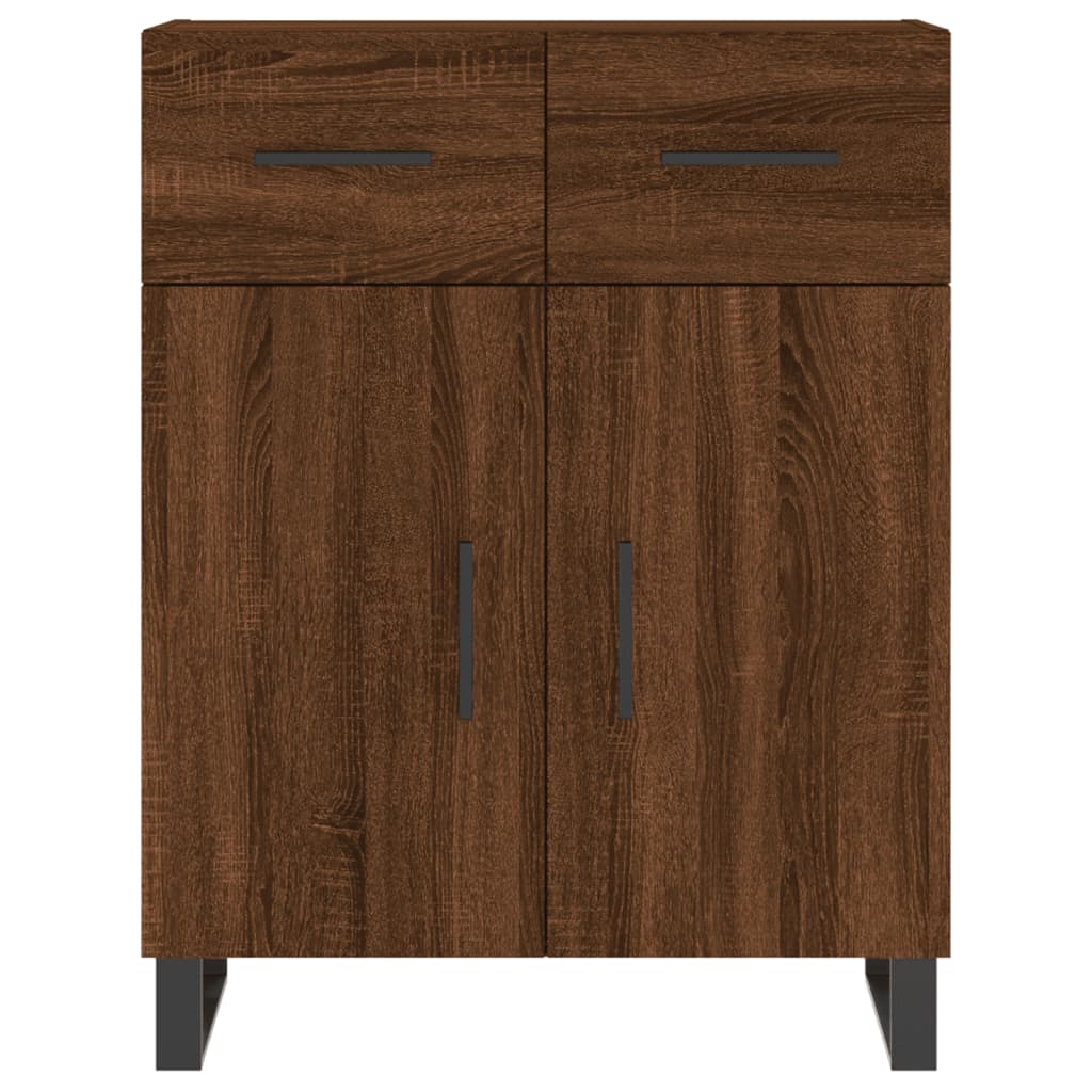 Credenza Rovere Marrone 69,5x34x180 cm in Legno Multistrato 3198560