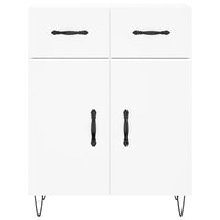 Credenza-Buffet-Armadio da cucina Bianca 69,5x34x180 cm in Legno Multistrato 306215