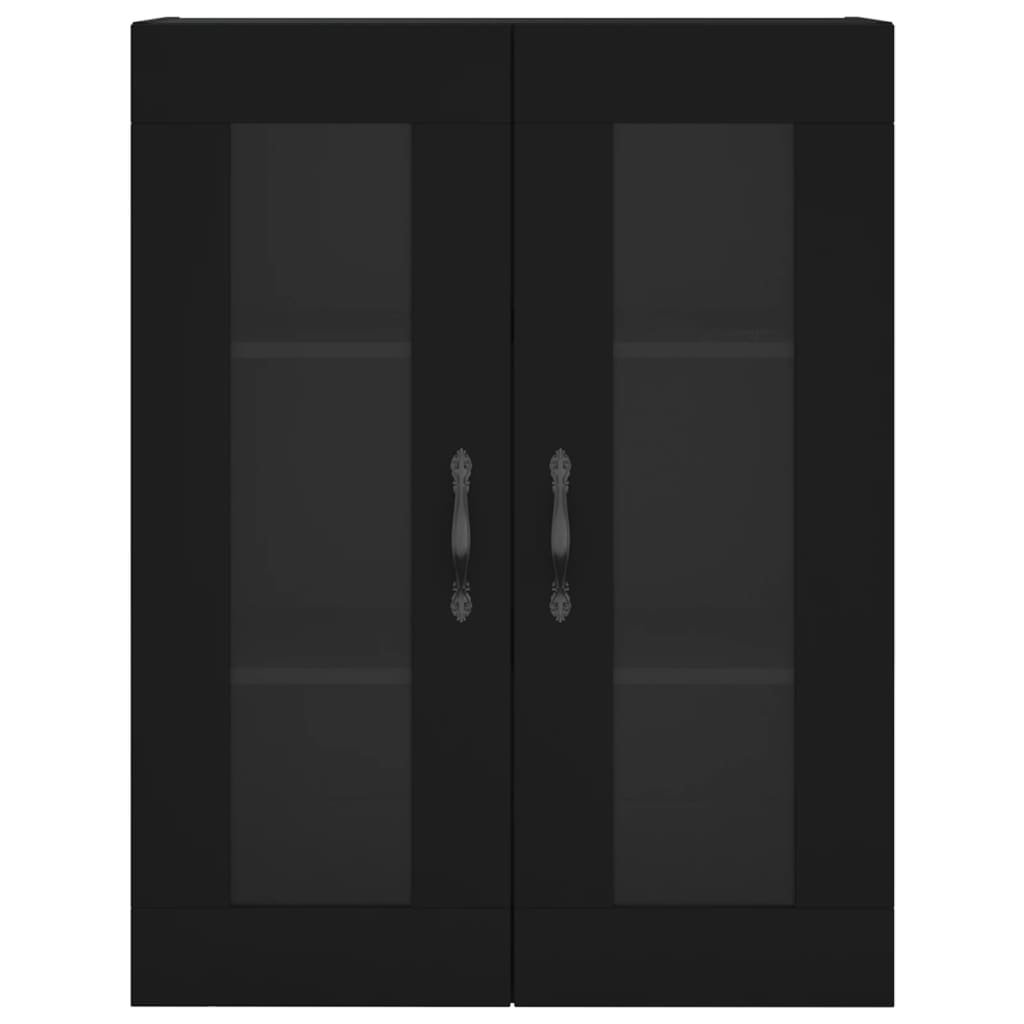 Credenza Nera 69,5x34x180 cm in Legno Multistrato 3198562