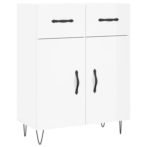 Credenza Bianco Lucido 69,5x34x180 cm in Legno Multistrato 3198563