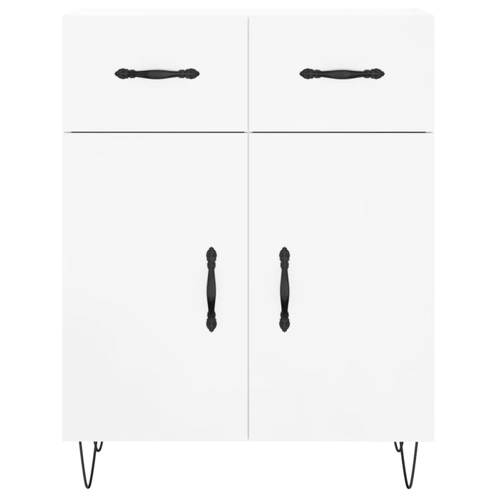 Credenza Bianco Lucido 69,5x34x180 cm in Legno Multistrato 3198563