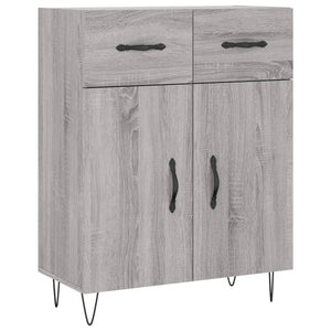 vidaXL Credenza Grigio Sonoma 69,5x34x180 cm in Legno Multistrato